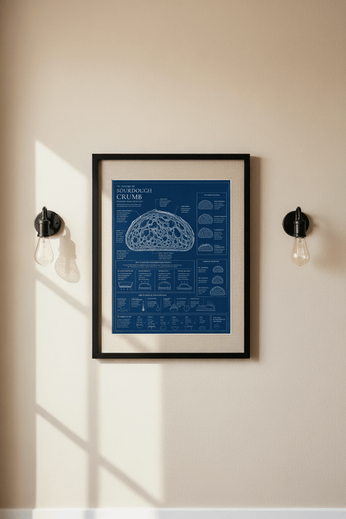 Field Notes Series: No. 01 — The Anatomy of Sourdough Crumb (Blueprint Edition) — Matte Print - La Tabla