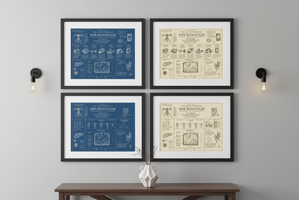Field Notes Series: No. 01 — The Anatomy of Sourdough Crumb (Blueprint Edition) — Matte Print - La Tabla