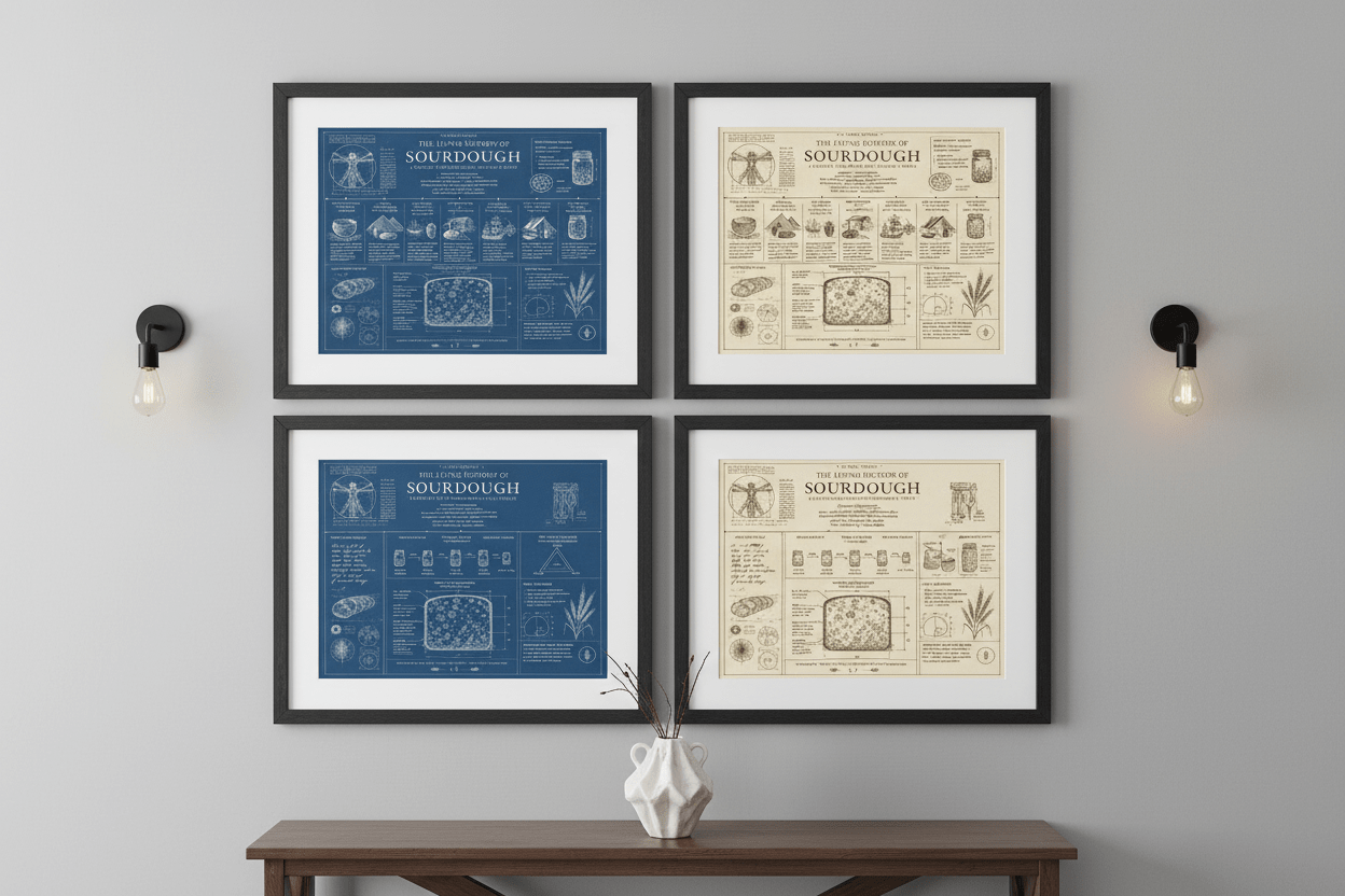 Field Notes Series: No. 01 — The Anatomy of Sourdough Crumb (Blueprint Edition) — Matte Print - La Tabla