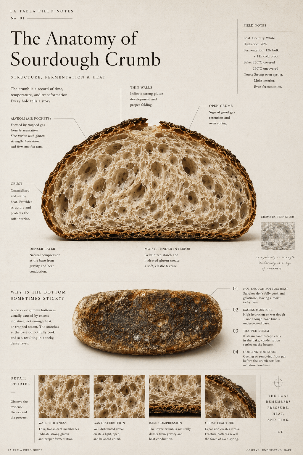 Field Notes Series: No. 01 — The Anatomy of Sourdough Crumb (Heritage Edition) — Digital Download - La Tabla