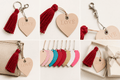 Handmade Leather Heart Keychain – LOVE Charm - La Tabla