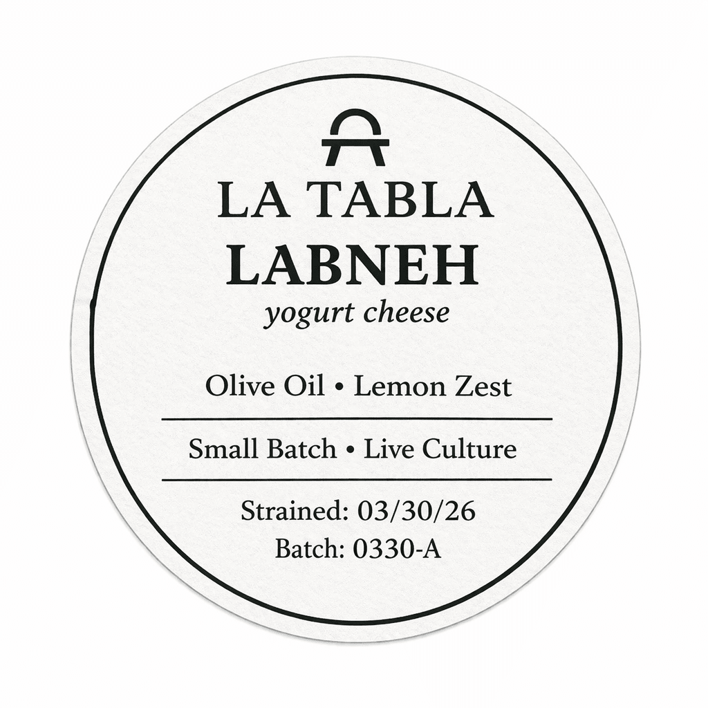 La Tabla Labneh – Yogurt Cheese - La Tabla
