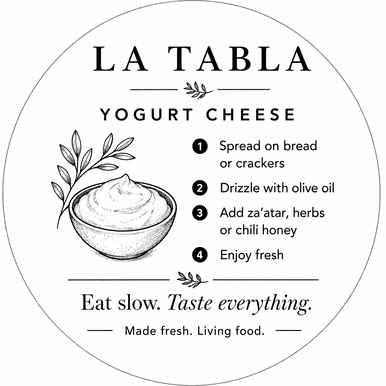 La Tabla Labneh – Yogurt Cheese - La Tabla