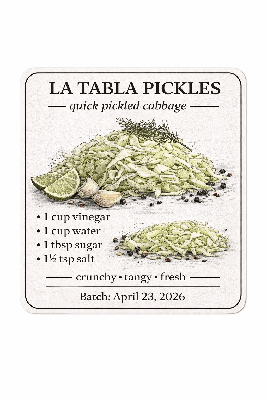 La Tabla Sauerkraut - La Tabla