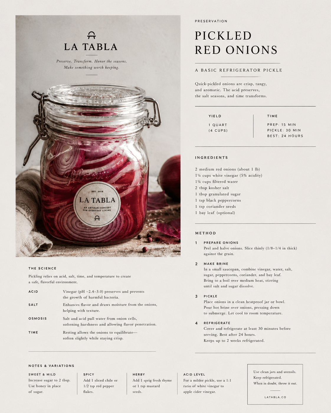 Pickled Red Onions - La Tabla