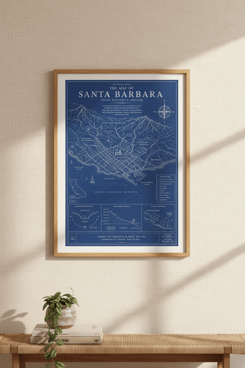 The Map of Santa Barbara — Digital Download - La Tabla